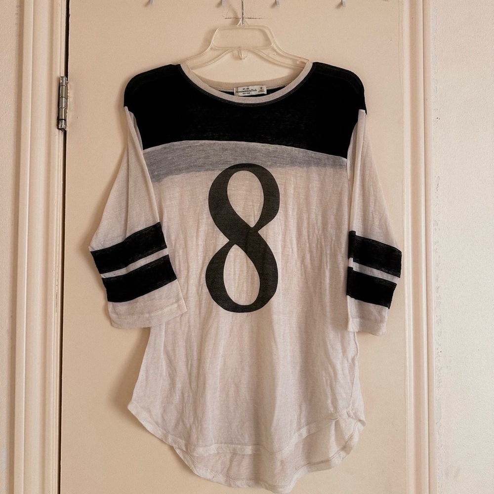 Abercrombie - Black and White Number 8 Top